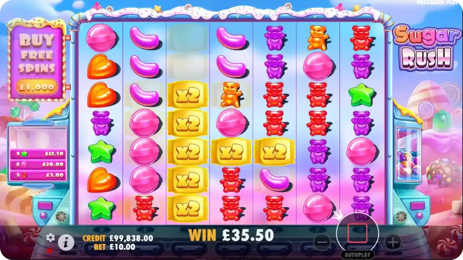 Sugar Rush Multiplier Zones Feature