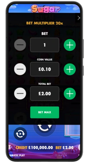 Set your preferred stake